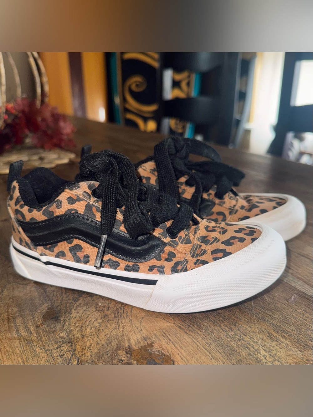 Girls Toddler Vans Leopard Print Sneakers Tennis Shoes size 13